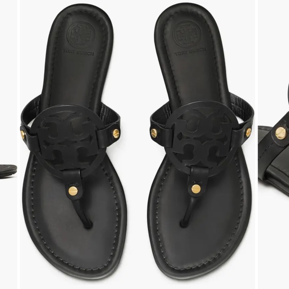 Tory Burch Miller Thong Black Sandals - Picture 3 of 12